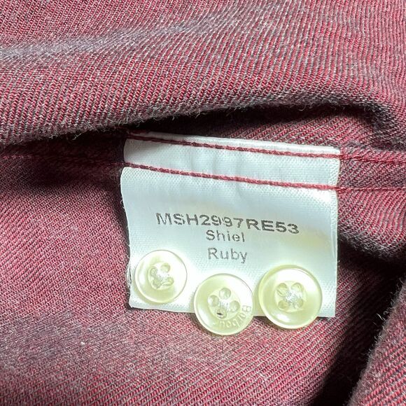 Barbour Classic Button Down Tartan Check Shirt Men’s Size Large Red Long Sleeve - Picture 10 of 14